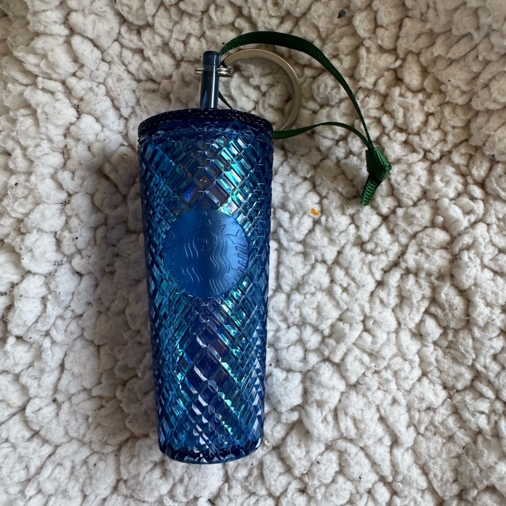 Starbucks Blue Tumbler Keychain Ornament